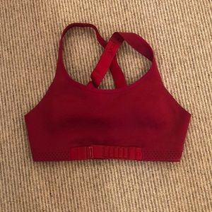 Red lululemon sports bra